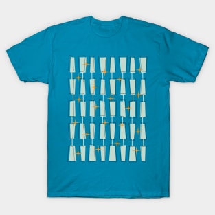 MCM Atomic Blocks Teal, Aqua T-Shirt